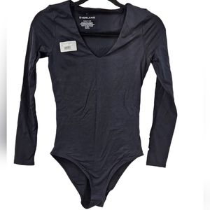 NWT Everlane The Long-Sleeve V-Neck Bodysuit Size S